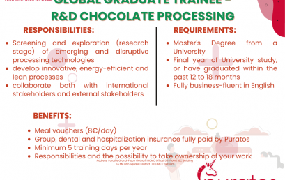 Puratos Company recruits Graduate Trainee in chocolate R&D department